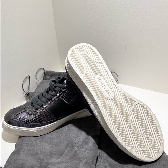 Tom Ford | Black / Silver Sneakers Size 38 Brand New - Picture 3 of 6